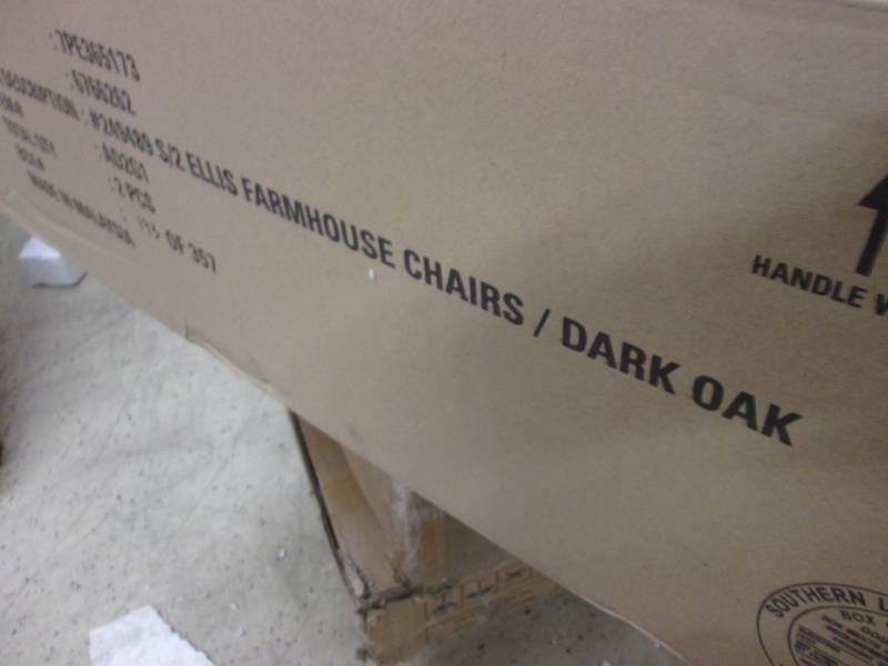 lot 139 image: Ellis Farmhouse Chairs open box, on...