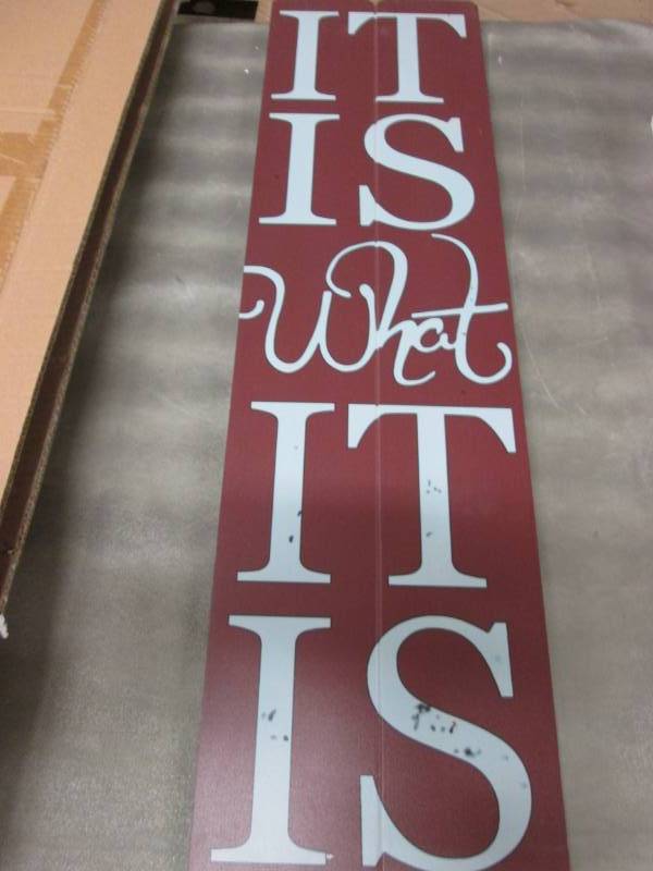 lot 146 image: It Is What It Is Plaque open box ...