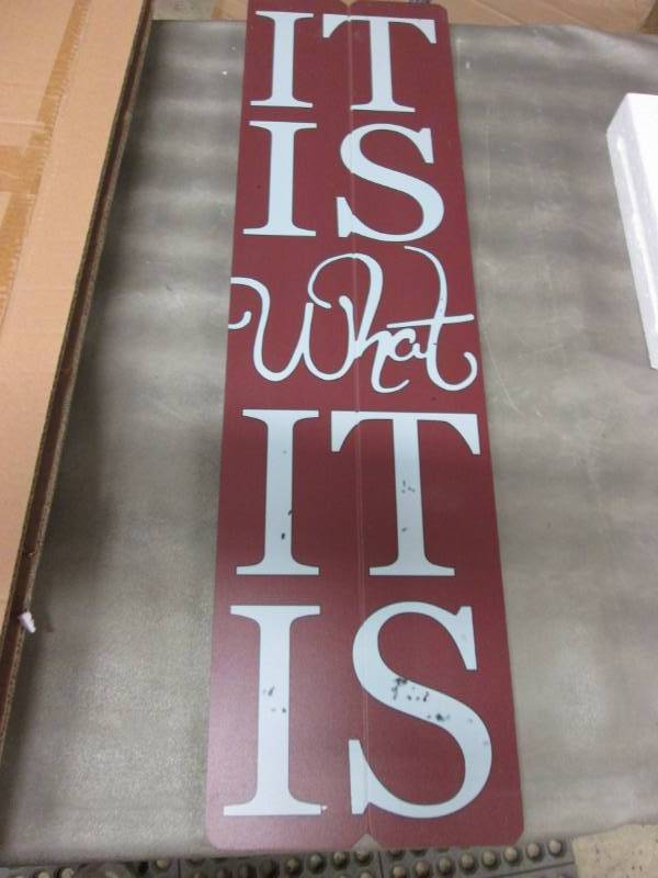 lot 147 image: It Is What It Is Plaque open box ...