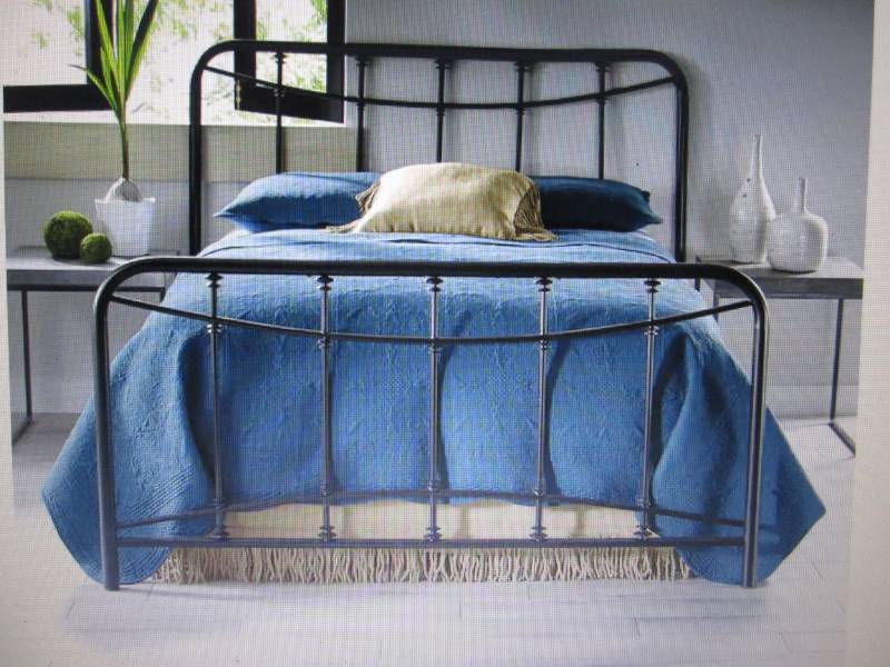 lot 150 image: Metal Bed Queen open box Retail $19...
