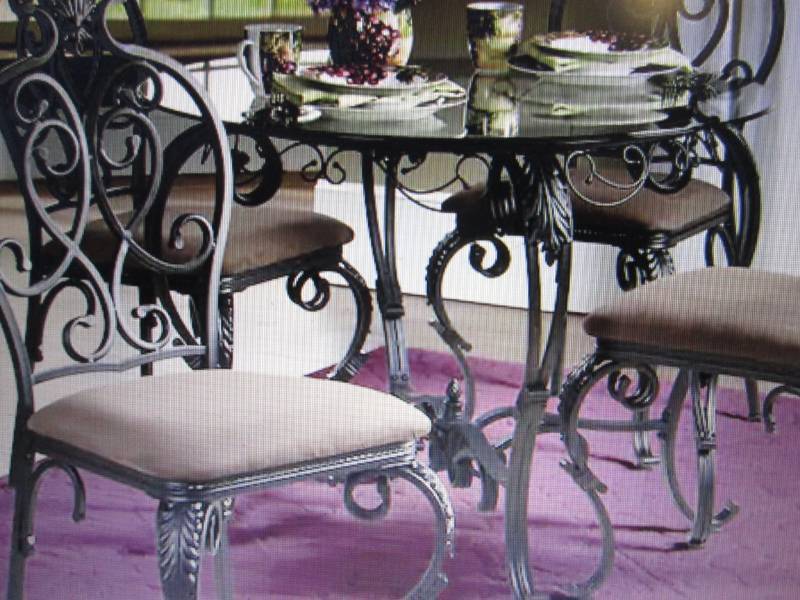 lot 156 image: Glass-Top Table open box Retail $19...