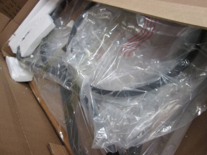 lot 157 image: Glass-Top Table open box Retail $19...