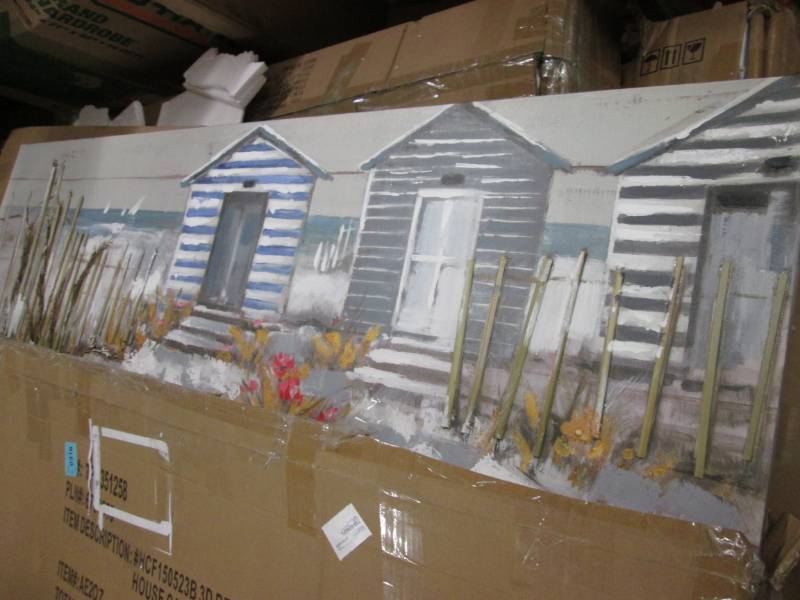 lot 163 image: 3-D Beach House Canvas open box Ret...