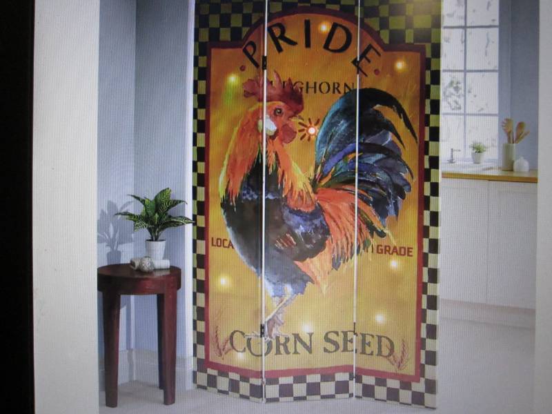 lot 164 image: Proud Rooster Lit Room Screen open ...
