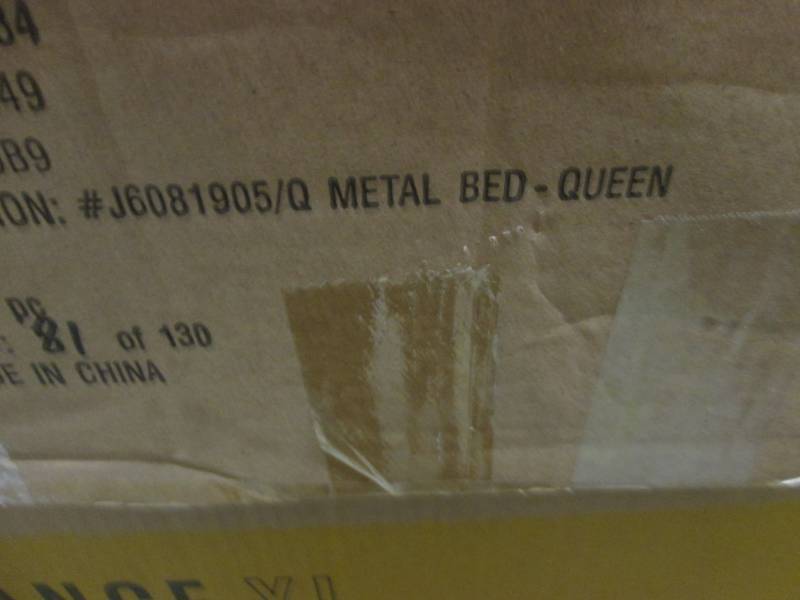 lot 175 image: Metal Bed Queen open box Retail $19...
