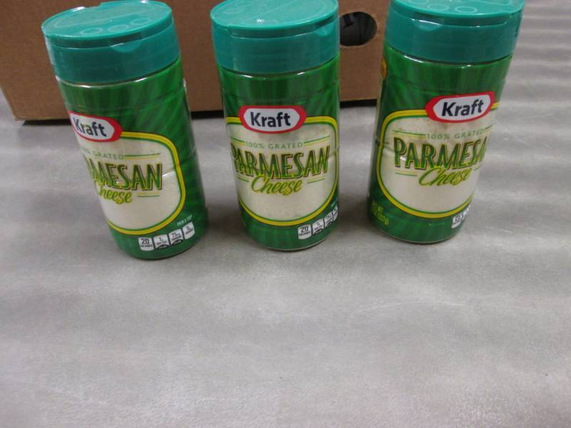 lot 202 image: 3- 8 oz Kraft Parmesan Cheese Best ...