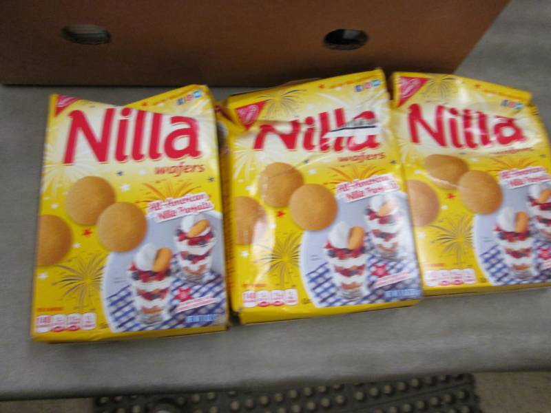 lot 205 image: 3 Boxes Nilla Wafers...