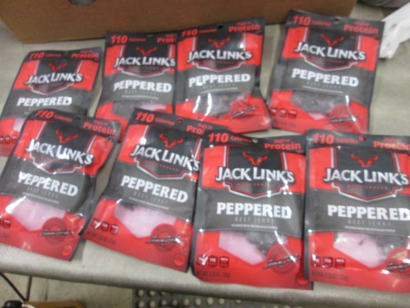 lot 223 image: 8- 1.25 oz Jack Links Peppered Beef...