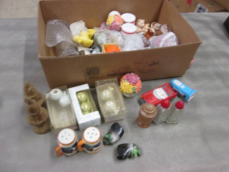 lot 228 image: Large Lot of Salt & Pepper Shakers...