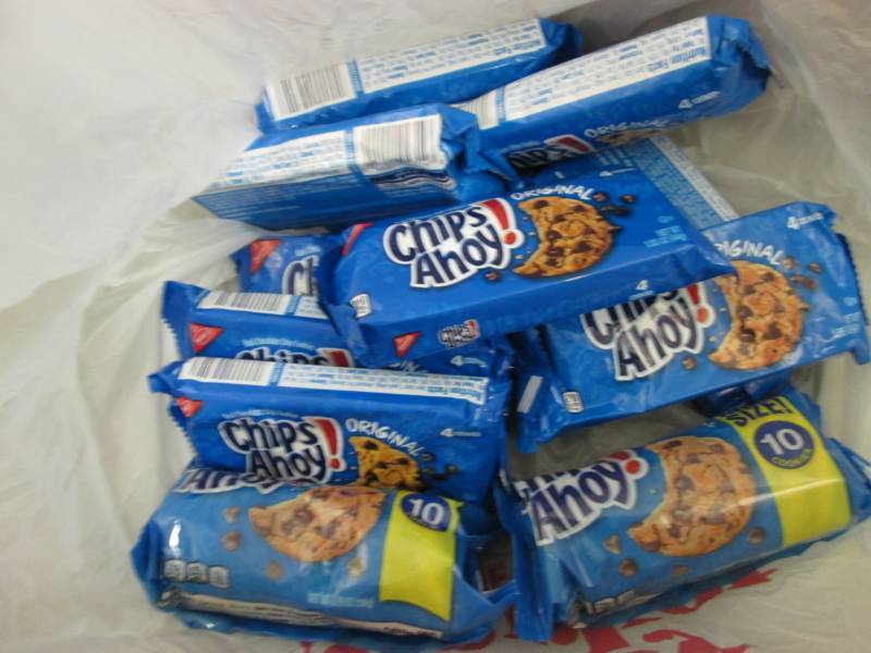 lot 242 image: 12- 1.55 oz Chips Ahoy Cookies...