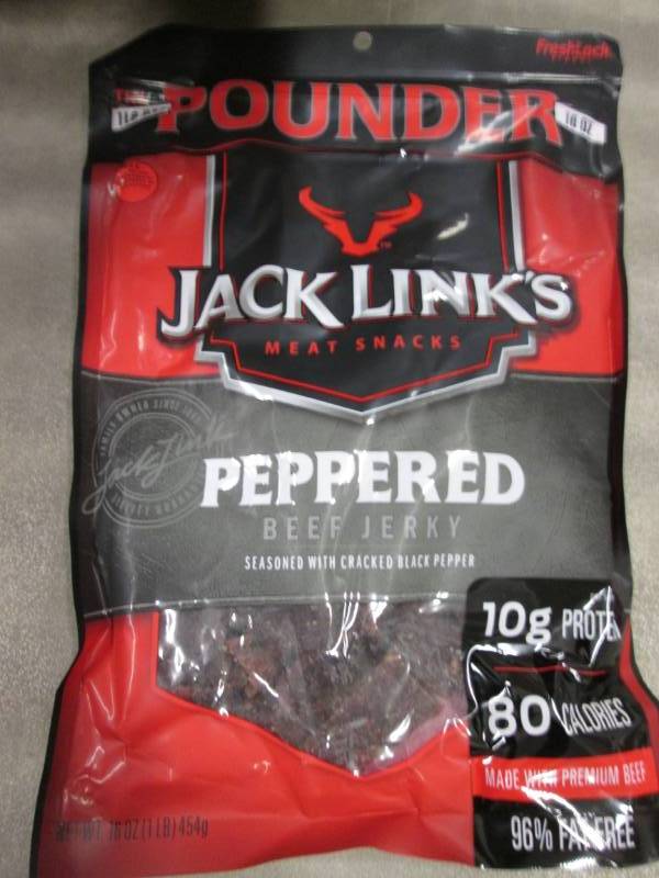 lot 302 image: 1 lb Bag Jack Links Peppered Beef J...