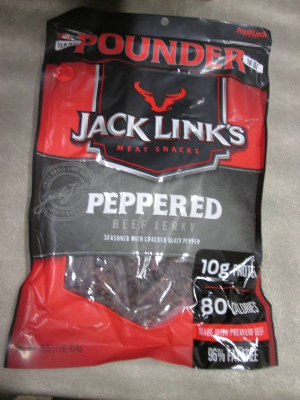 lot 305 image: 1 lb Bag Jack Links Peppered Beef J...