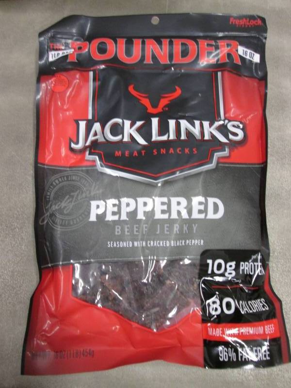 lot 308 image: 1 lb Bag Jack Links Peppered Beef J...