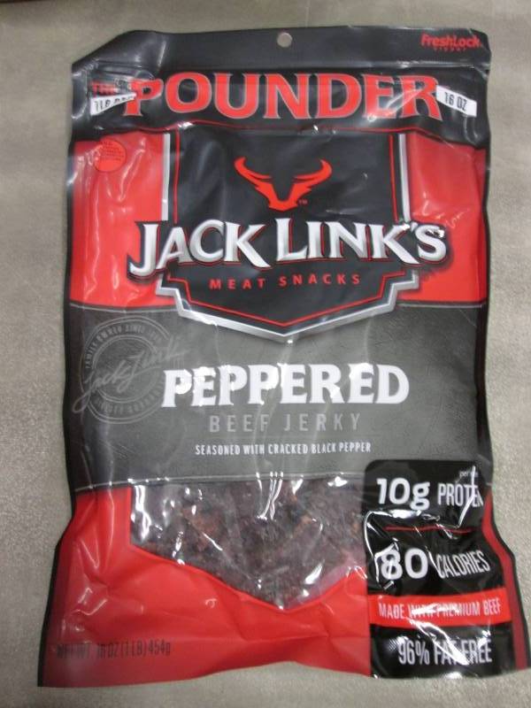 lot 309 image: 1 lb Bag Jack Links Peppered Beef J...