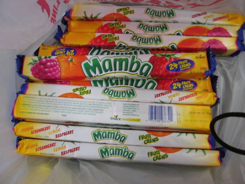 lot 325 image: 11 Packs Mambo Fruit Chews...