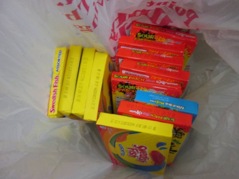 lot 330 image: 12 pks Swedish Fish, Sour Patch Kid...