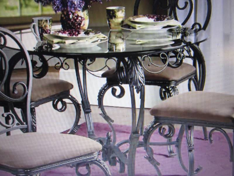 lot 347 image: Glass-Top Table open box Retail $19...