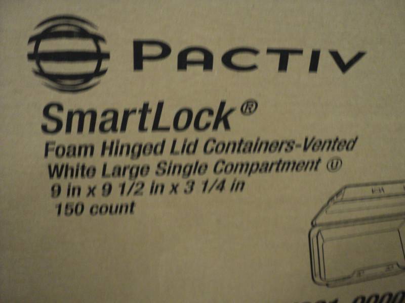 lot 169 image: Case of 150 Pactiv SmartLock Foam H...