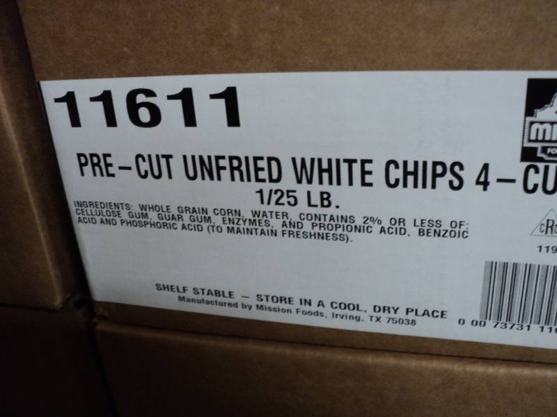 lot 181 image: Case of Pre- Cut Unfried White Chip...