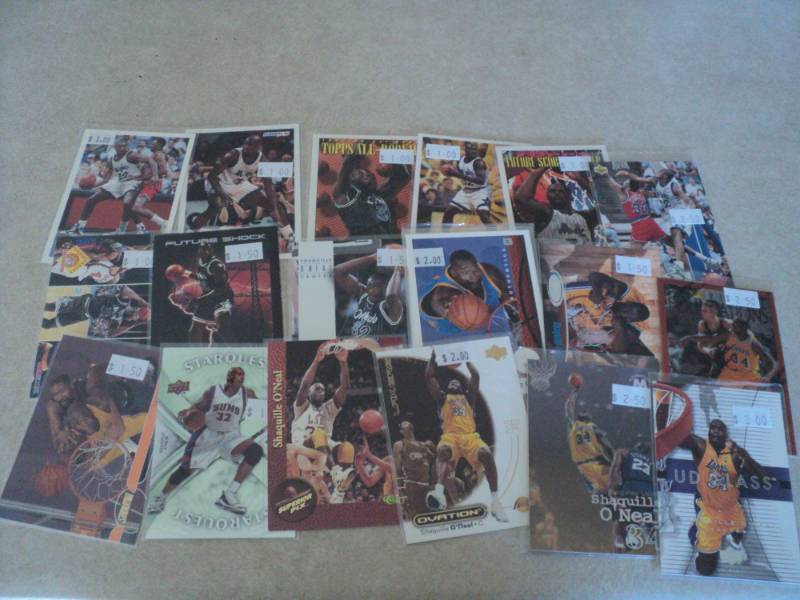 lot 10 image: 20 Shaquille Oneal Cards...
