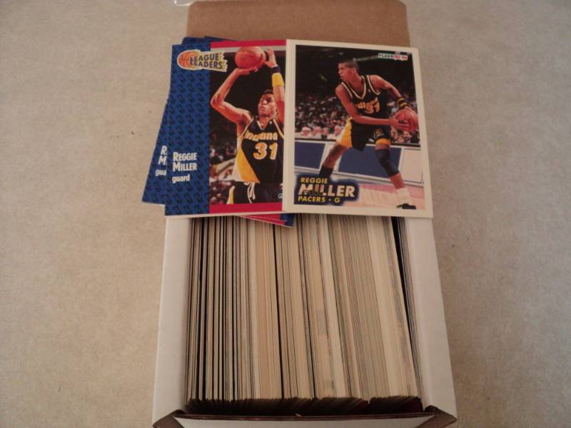 lot 34 image: Box of Reggie Miller Cards...