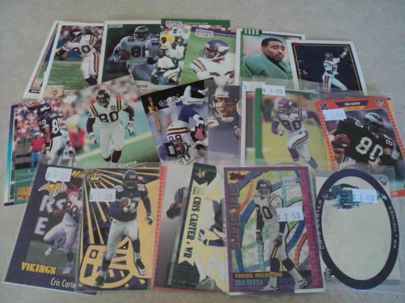 lot 43 image: 25 Cris Carter Cards...