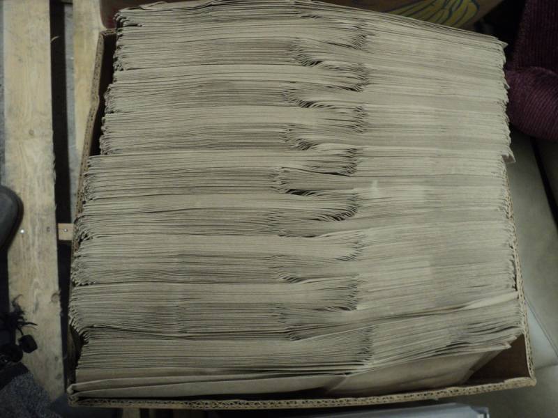 lot 262 image: Box of 500 Grocery Size Paper Bags...