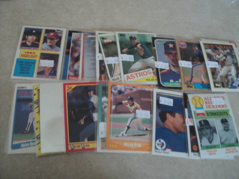 lot 93 image: 25 Nolan Ryan Cards...