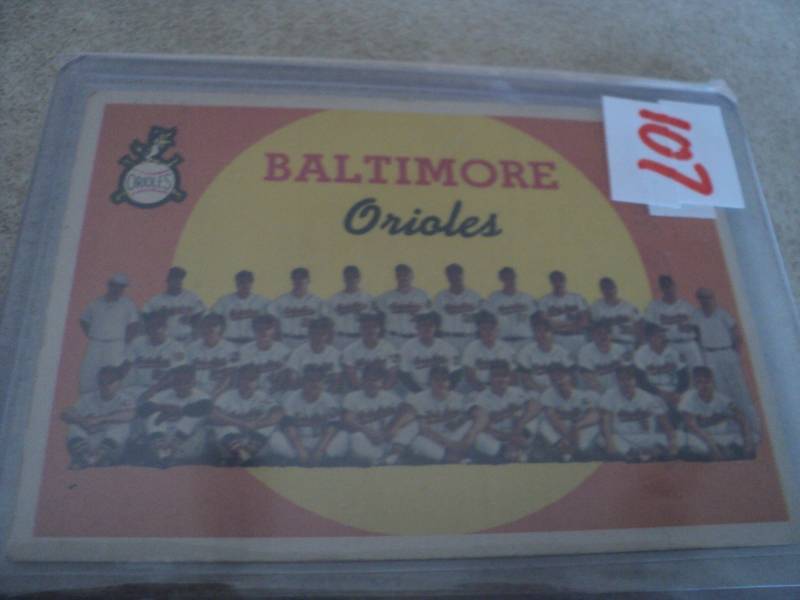 lot 107 image: 1959 Baltimore Orioles Card...
