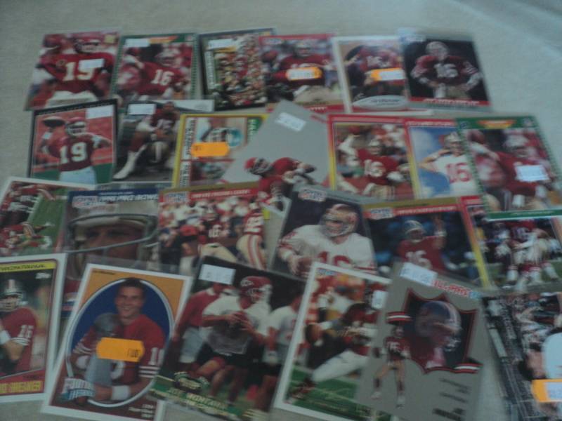 lot 114 image: 25 Joe Montana Cards...