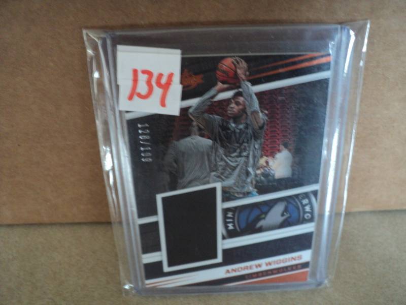 lot 134 image: Andrew Wiggins Jersey Card...