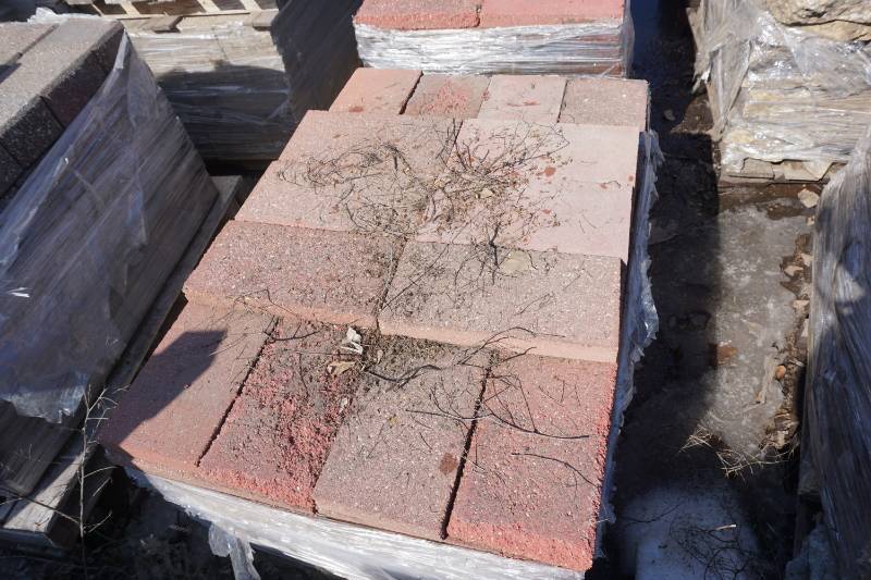 lot 42 image: 1 Full Pallet CharcoalRed Patio Pavers