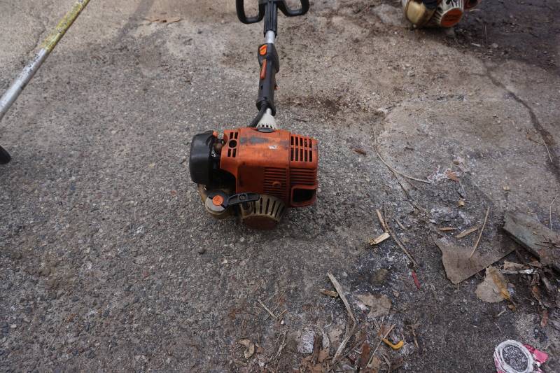 lot 27 image: Stihl Model FS110 Gas Powered Weed Trimmer