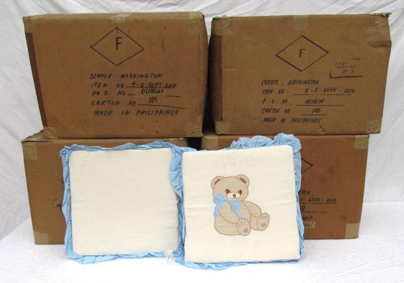 lot 16 image: Large Lot of New Vintage Teddy Bear Themed Seat Cushions