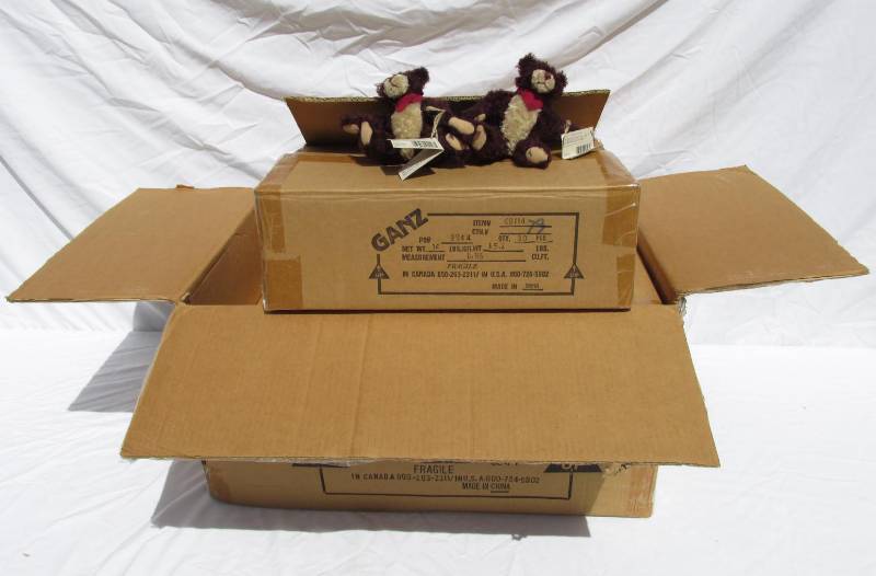 lot 28 image: Huge Lot of New Ganz Cottage Collectibles Mulberry Bears Collectible Plush Stuffed Animals