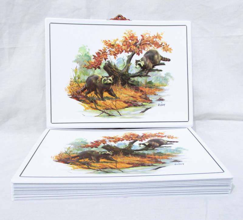 lot 48 image: Lot of New Vintage Fred Sweney Raccoons Vacuum Form Prints