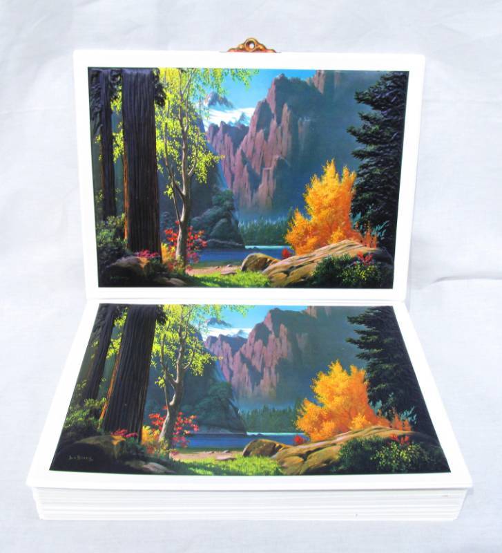 lot 50 image: Lot of New Vintage Lee LeBlanc Mountain Landscape Vacuum Form Prints