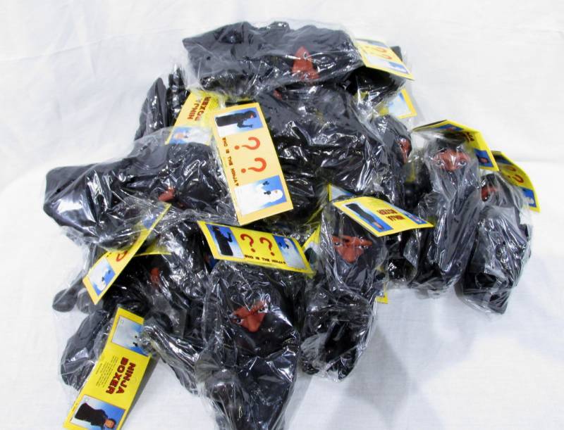 lot 56 image: Lot of New Vintage Ninja Boxer Punching Puppets