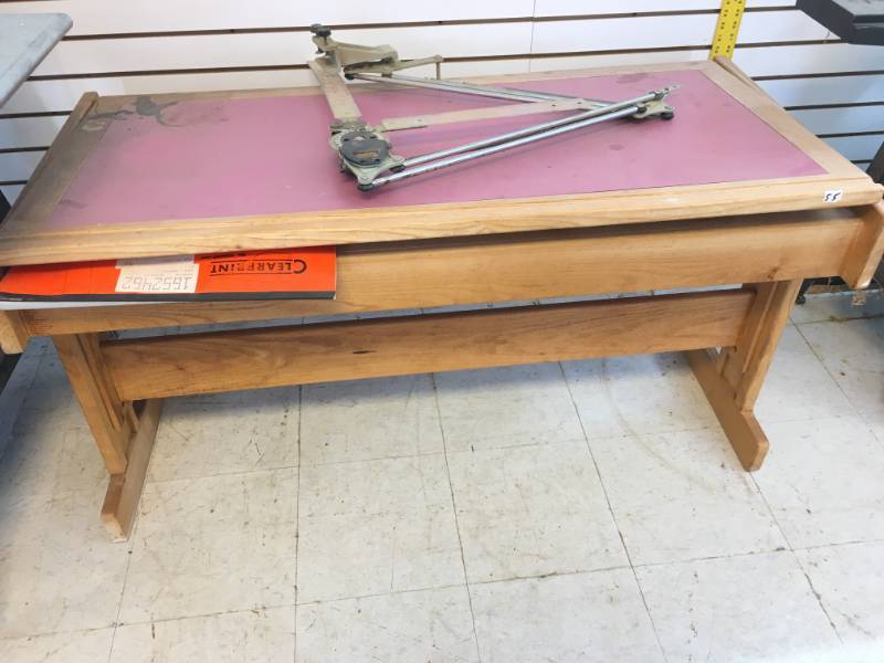 lot 55 image: Drafting Table with Arm