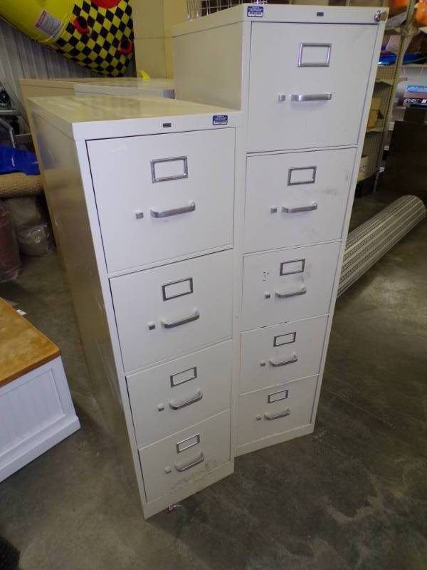 lot 11 image: Pair of File Cabinets one with key