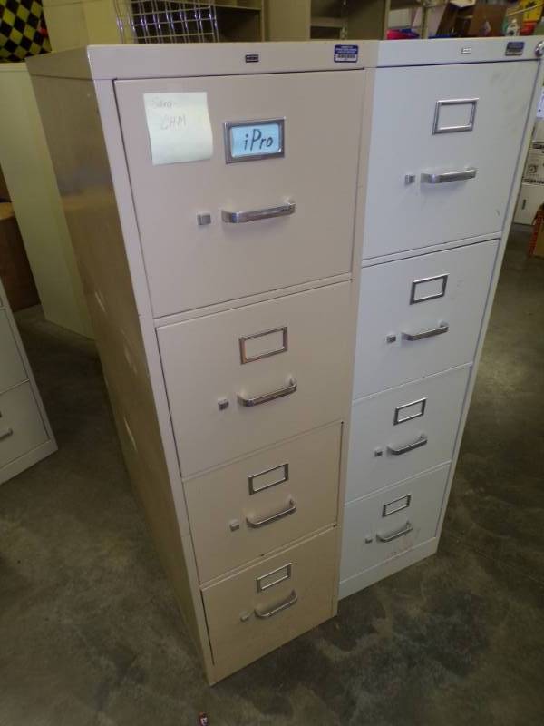 lot 12 image: Pair of File Cabinets one with Lock