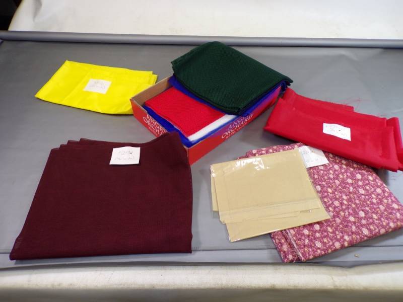 lot 69 image: Flat of Nylon and Mesh Fabric 12 Yards