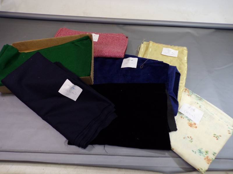 lot 70 image: Flat of wool, Velvet, Felt Fabric 8 Yards