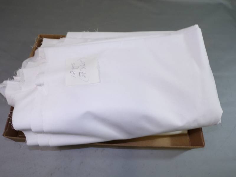 lot 71 image: Flat of White Cotton , Knit Fabric 12 Yards