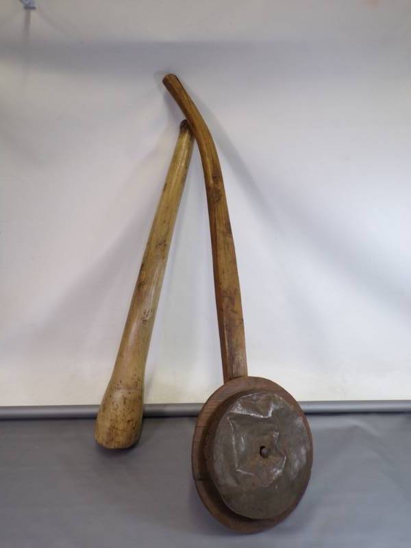 lot 77 image: Primitive Masher and Seeder