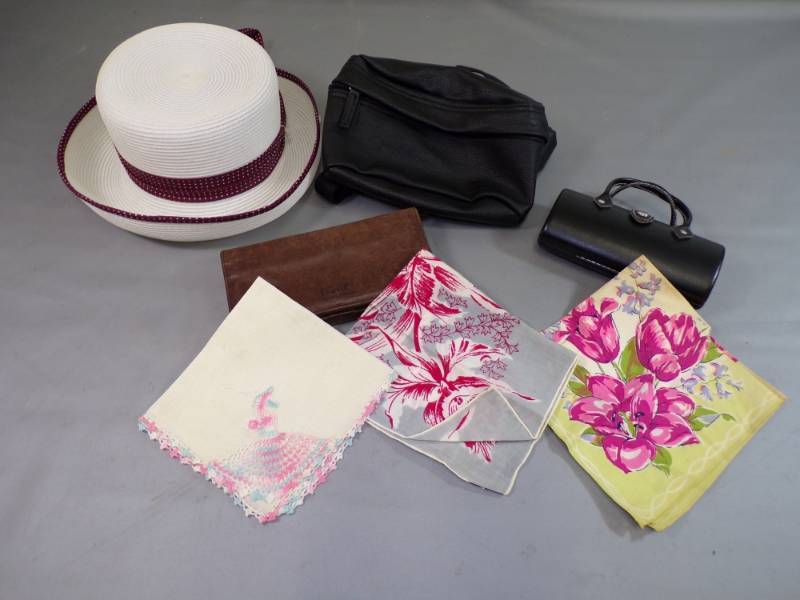 lot 87 image: Hat Purses and hankies