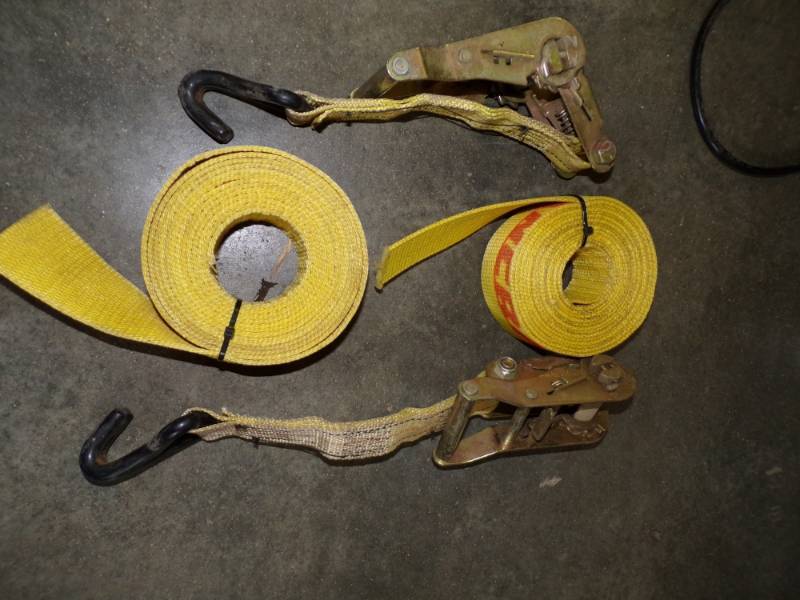 lot 101 image: Pair of Yellow Racket tie downs