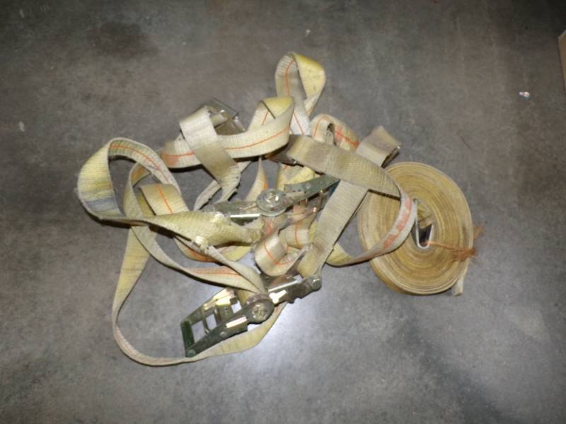 lot 102 image: Pair of Yellow Racket tie downs