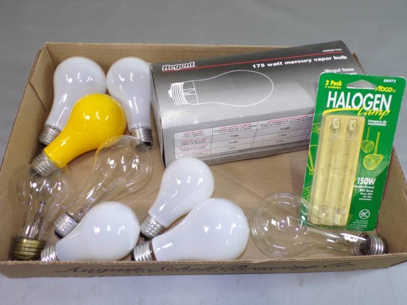lot 111 image: Bulb with Halogen lamp bulbs