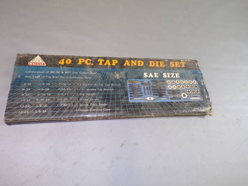 lot 136 image: 40 pc Tap and die set